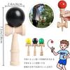 Ozora Kendama 3-Piece Set, Wooden Kendama for Competition and Practice (Black, Yellow, and Green)
