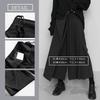 KOXIFLI Hakama Plus Long Flared Black Fashion Pants Pants, Wide-leg Pants, Unisex, Sizes, Skirt, Pants, [Product Code]