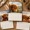 Academic Planning Calendar 2027 Highland Cow Wall Calendar, A4 Hanging Monthly Planner for Home Scottish Cattle Office, Decorative Schedule Organizer