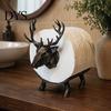 Tissue Dispenser 3D Printed Elk Toilet Paper Holder, Stable Base Bathroom Roll Durable Stand Dispenser, Waterproof PLA Decorative Towel Storage,