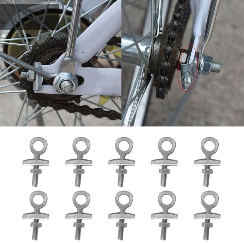 10 Pcs Bike Chain Tightener Tensioner Adjustment Tool Bicycles Chain Adjuster Fastener for Smooth and Reliable Cycling