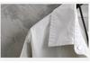 2026 Spring Men's White Denim Long-Sleeved Shirt Jacket with Pockets for Teens