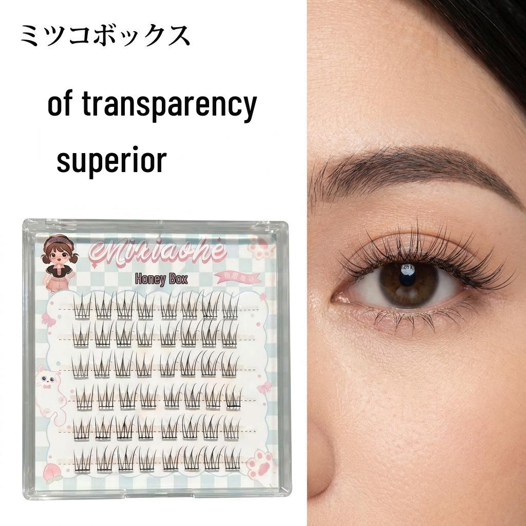 Clear Feel Golden Ratio False Eyelashes - Beginner-Friendly, Easy-to-Use, Large Capacity