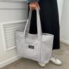 New women's shoulder tote bag, trendy and fashionable portable shopping bag, large and simple going out storage bag