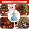 Crochet Angel Ornaments Handmade Reusable Fade Resistant Yarn Decorations Angel Ornament Crochet Kit For Men Women Child Boy