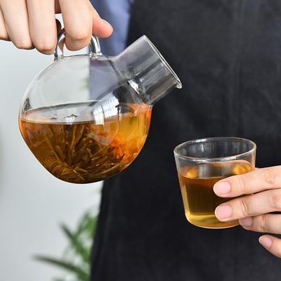 Set Bouilloire en Verre Transparente Une Tasse Un Pot Maison Cuisine Résistant à la Chaleur Grande Capacité Théière Bouilloire à Eau Tasses Ustensiles de Cuisine