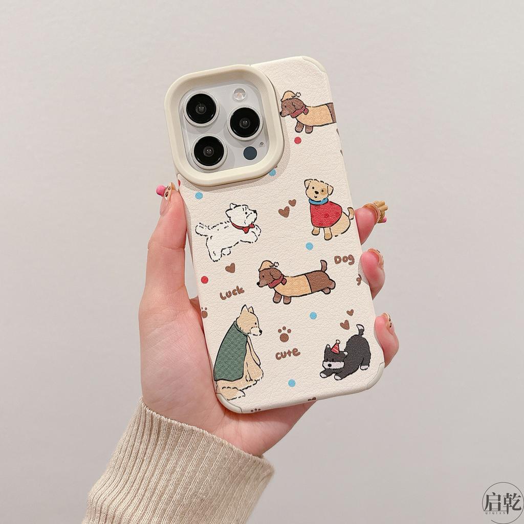 Cute Dachshund Plush Wristband for IPhone16/15 Phone Case for Apple 14/13promax Cartoon 11