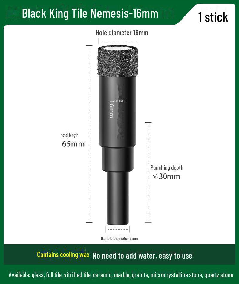 Burghiu pentru plăci ceramice Green Forest pentru sticlă și marmură