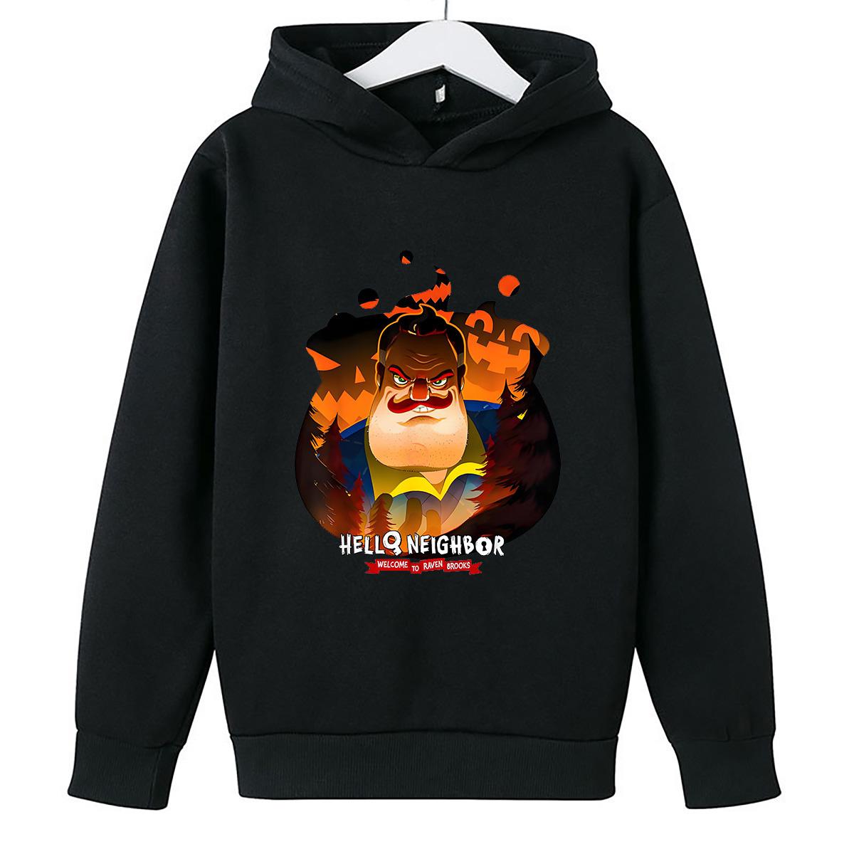 Hello Neighbors2026 Kids Hoodie Spring Autumn Boys Long Sleeve Outerwear Fashion Baby Girls Sweatshirts Children Clothes 100