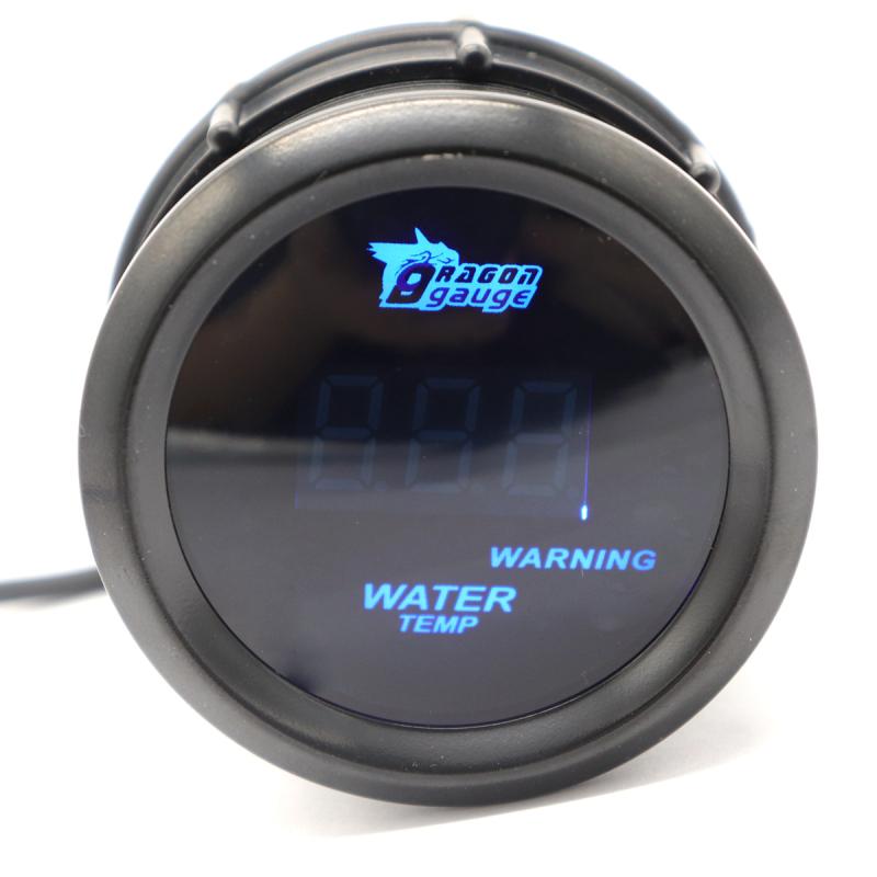 

52 мм синий светодиодный цифровой автомобильный датчик температуры водяного двигателя, автоматический датчик температуры воды 12 В, черный