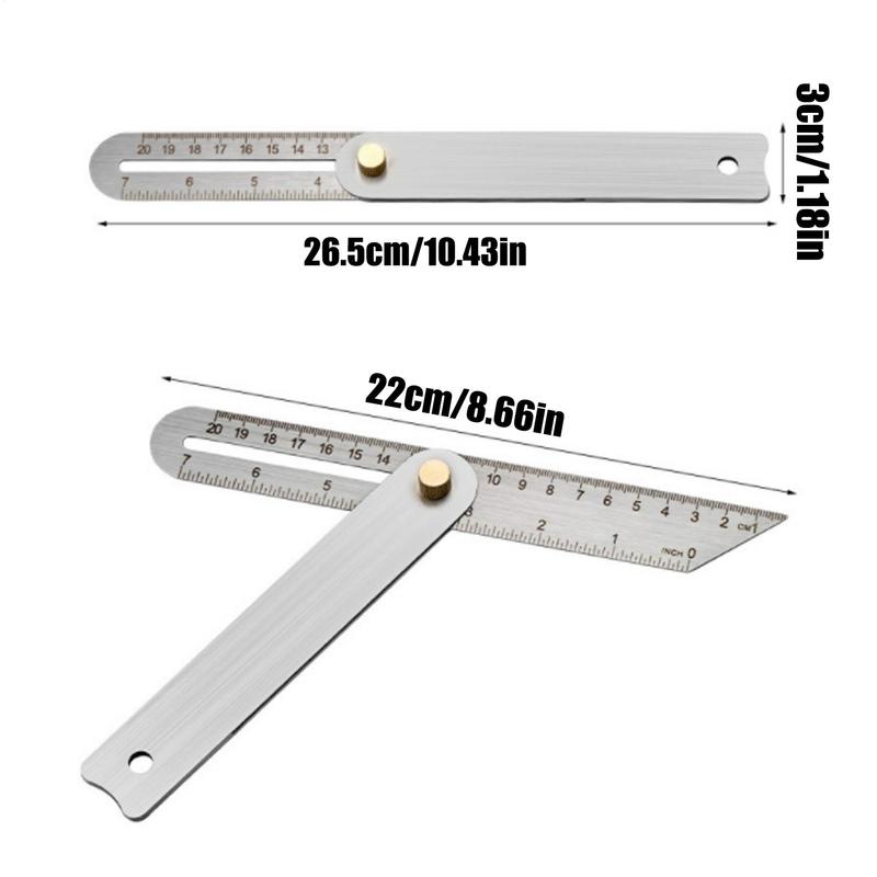 Woodworking Measuring Ruler Stainless Steel Gauge Carpentry Tool Woodworking Ruler for Carpenters Craftsmen Homeowners Home