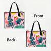Tropical Print Tote Bag Summer Casual Handbag for Daily Use Stylish Shopping Bag with Flamingo Toucan Pattern for Women