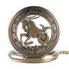 Retro Bronze Constellation Stylish Capricorn Pocket Watch Fob Watch Women Men Fashion Gift
