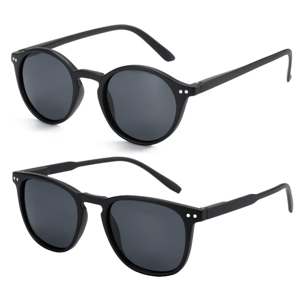 ZENOTTIC Retro Kleine Runde/Eckige Polarisierte Sonnenbrille Vintage Leichter Rahmen für Herren Damen Mode Shade