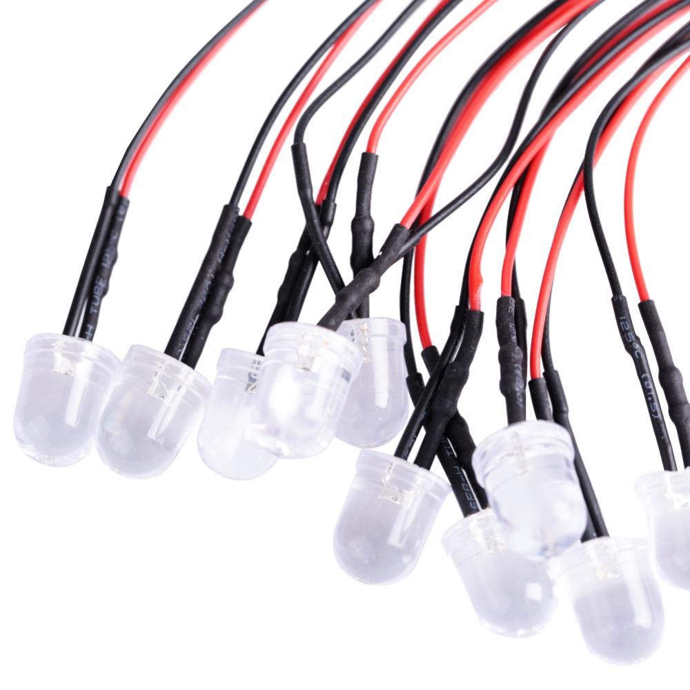 10PCS 12V LED Light Emitting Diode White Ultra Bright LED Low Power Constant LED  Display Panel