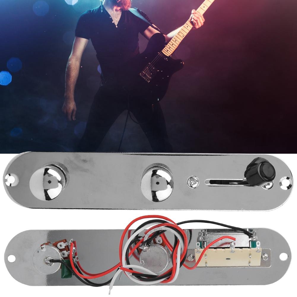 Electric Guitar Prewired Control Plate Silver Zinc Alloy Musical Instrument Accessories
