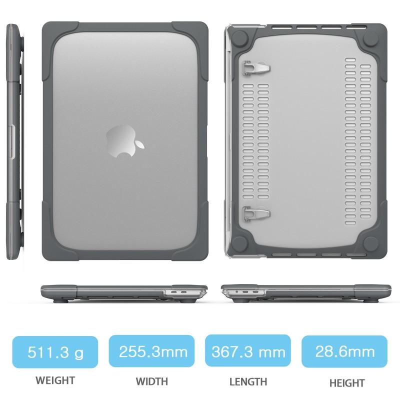 Transparent Matte TPU Case MacBook Pro 16-inch A2141 2019 2020 Shockproof Protective Cover Gray