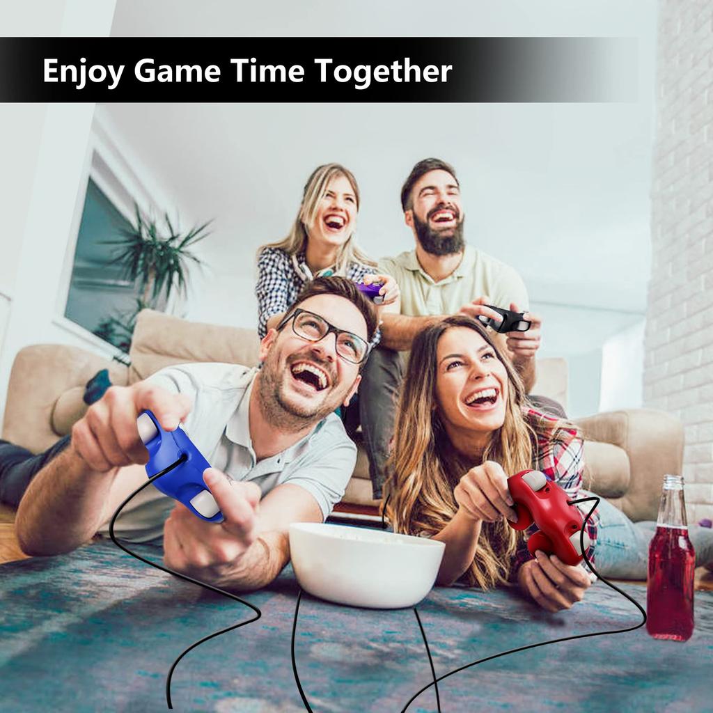 Manette filaire FIOTOK Gamecube Classic pour manette Wii Nintendo Gamecube, (Rouge Bleu)