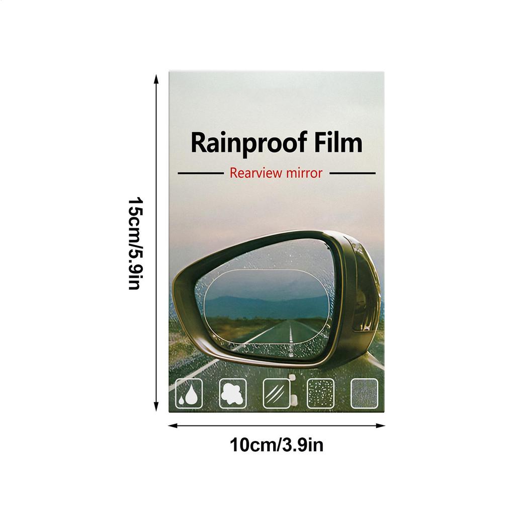 Car Rearview Mirror Film Side Window Rainproof Clear Film 2Pcs Anti Fog Window Mirror Protective Sticker Car Accessories