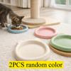 2pcs Set: Shallow Cat Food Bowls, Anti-Whisker Fatigue Pet Bowls, Wide-Rim Low-Profile Cat Food Dishes, Cute Kitten Water Bowls