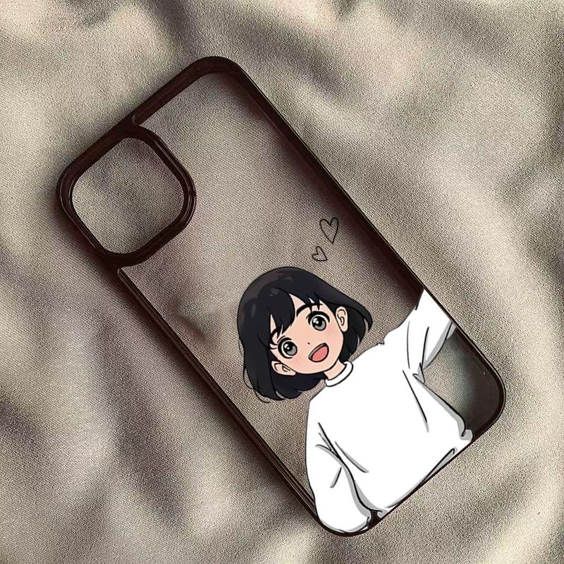 Sweet Girl & Boy Couple Paired Funda Iphone Case For iPhone 17 16 15Pro Max 11 12 13 14Pro Plus Shockproof Carcasa Iphone Shell