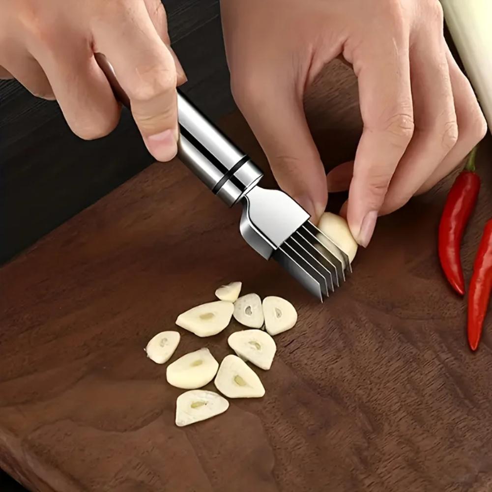 Stainless Steel Shred Silk The Knife Vegetable Garlic Cutter Food Speedy Chopper Green Onion Cutter Portable Kitchen Tool