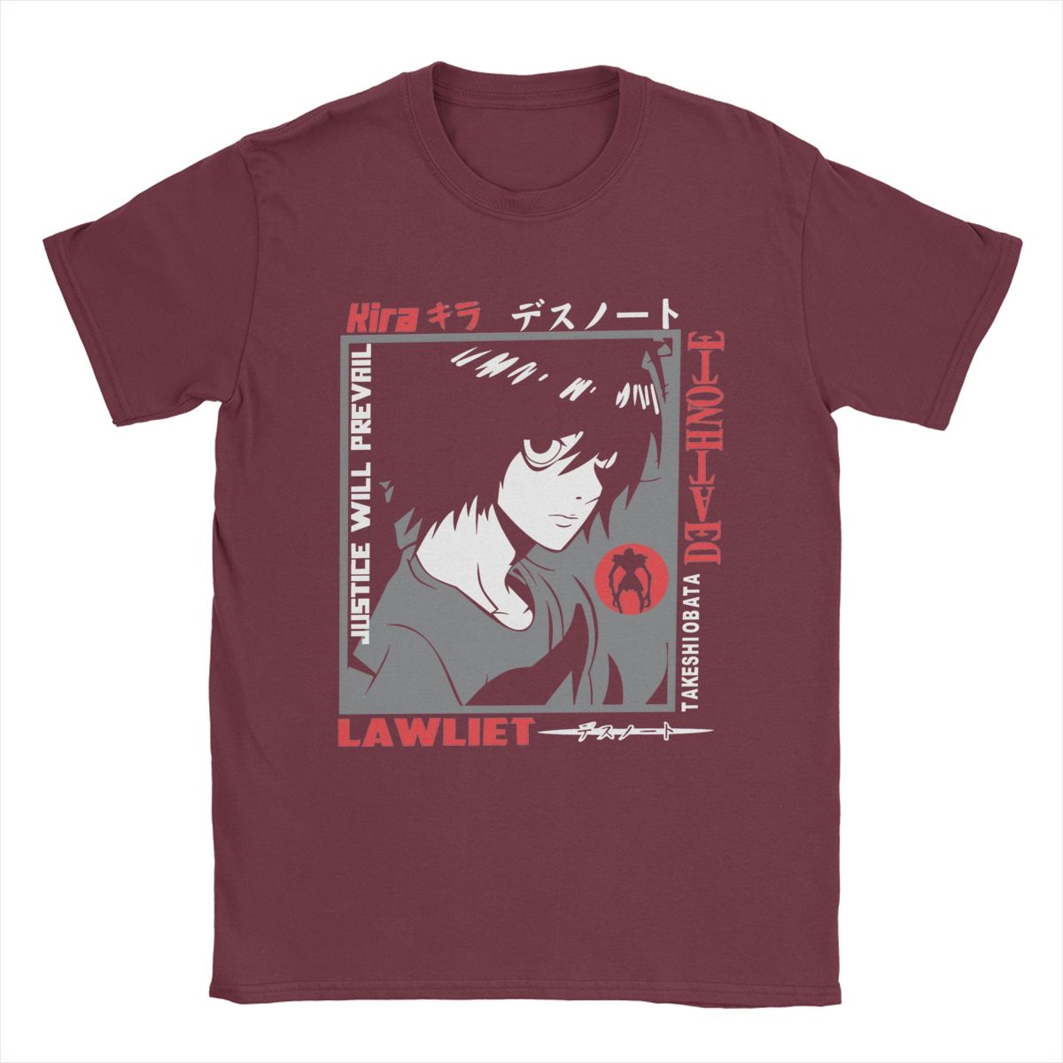 

Мужская футболка Deaths Notes L Lawliet Vintage Cotton Tee Shirt Short Sleeve T Shirt Round Neck Clothing New Arrival XXXXXL
