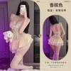 Sexy lingerie Sexy slim-fitting small breasts gather pajamas Uniform Sweet wind floral printing and dyeing suspender vest