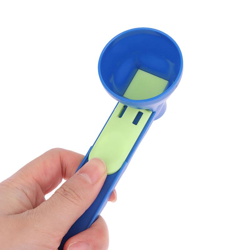 Coffee Scoop Funnel Measuring Spoon With Longer Handle Powder Scoop Reusable Sliding Design Coffee Spoon Kitchen Gadgets