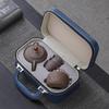 Purple Clay Portable Travel Kung Fu Tea Set