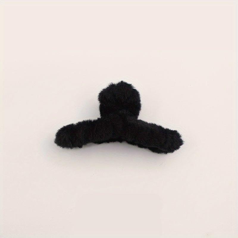 

Kawaii меховые заколки для волос для женщин и девочек осень зима винтажная сплошная волосатая заколка для волос в виде акулы корейские аксессуары чёрный