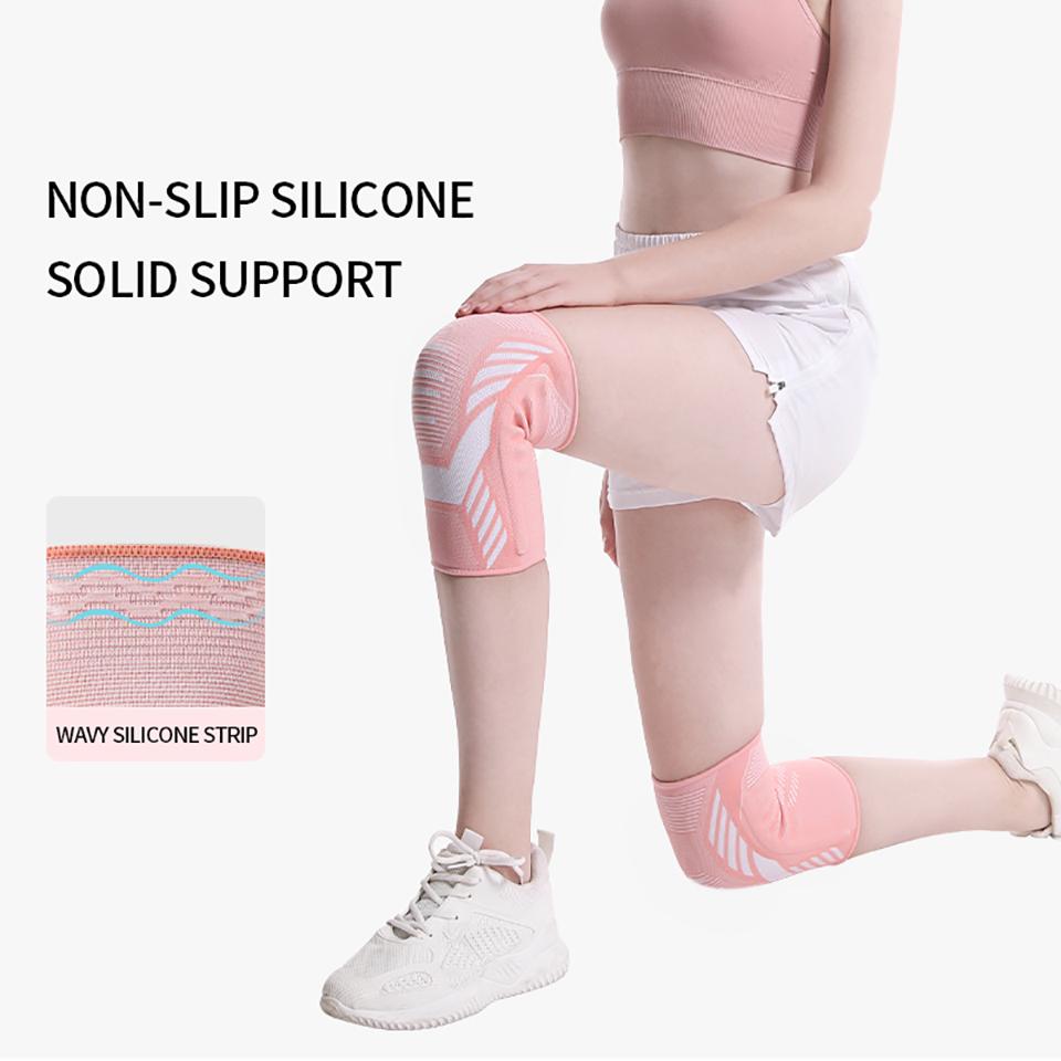 1Pcs Sports Knee Pads Bilateral Spring Strips Support Warm Knee Pads Cold Legs Knee Joint Protector Basketball Running Men Women