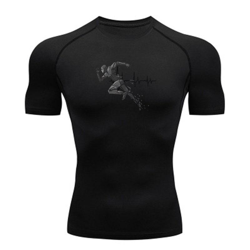 Mens Compression Athletic T-Shirt, Quick Dry Running Sports
