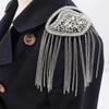 1PC Beaded Decoration Tassel Epaulette Sparkling Shoulder Brooch Pin  Clothing Decoration