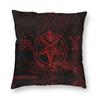 Devil Baphomet Damask Hail Satan Cushion Cover Satanic Leviathan Cross Throw Pillow Case for Sofa Pillowcase Home Decor  40x40cm