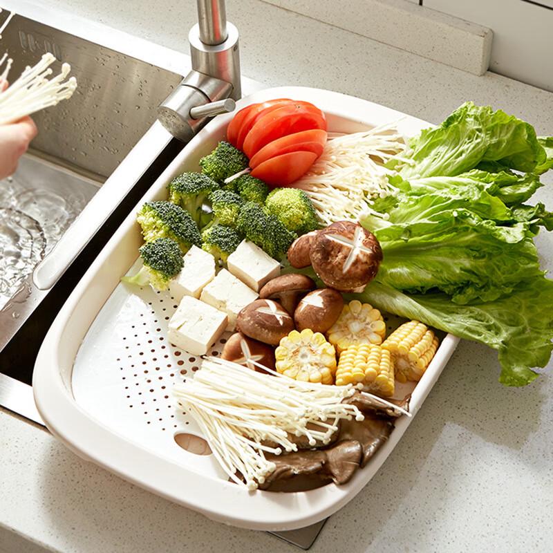 ZISIZ Double-Layer Kitchen Drain Basket