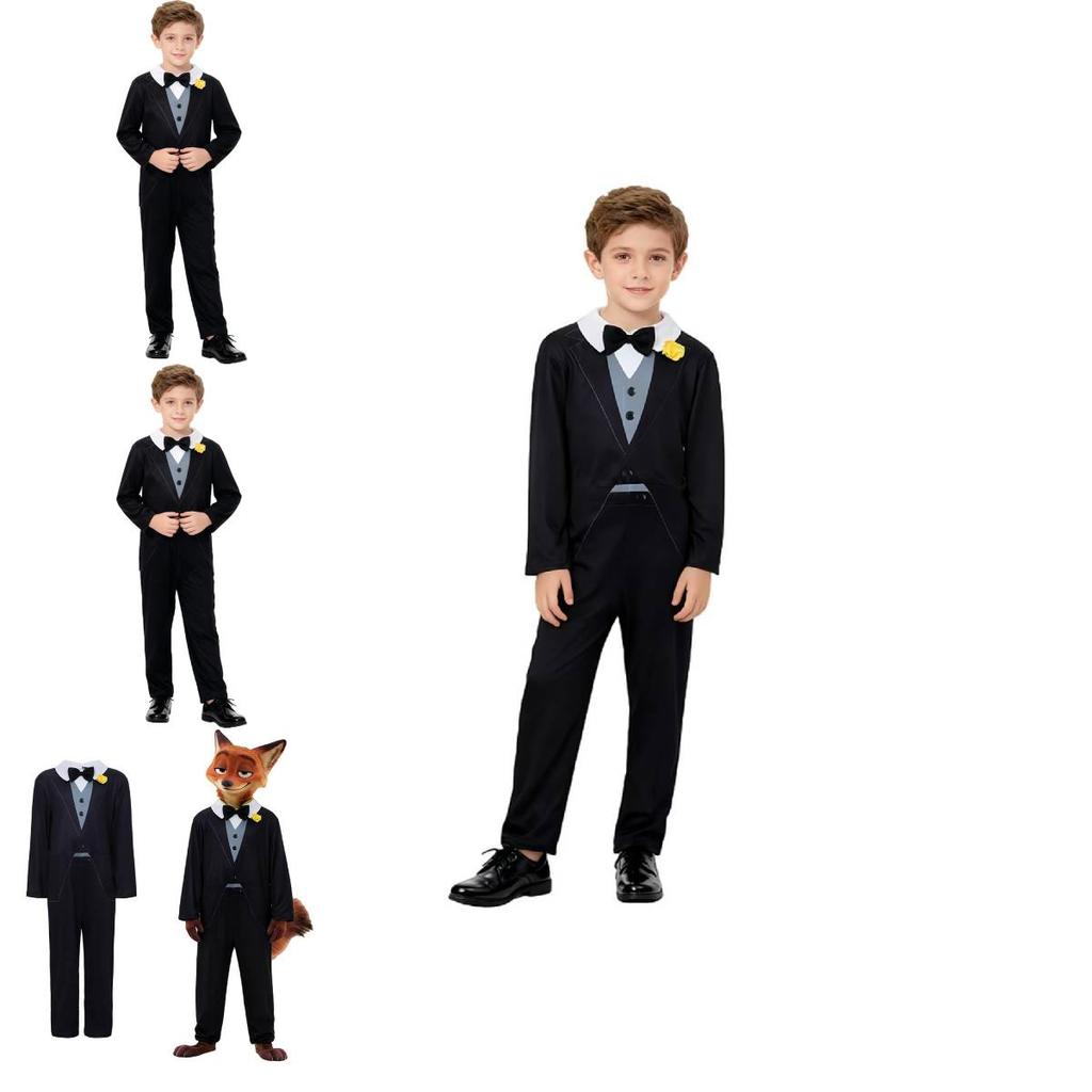 Nick Fox Child Costume With Polyester Spandex For Cosplay And Role Play