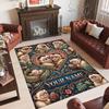 Valentine Love Theme Crystal Velvet Rug Personalized Custom Name Text Soft Floor Mat Home Decor