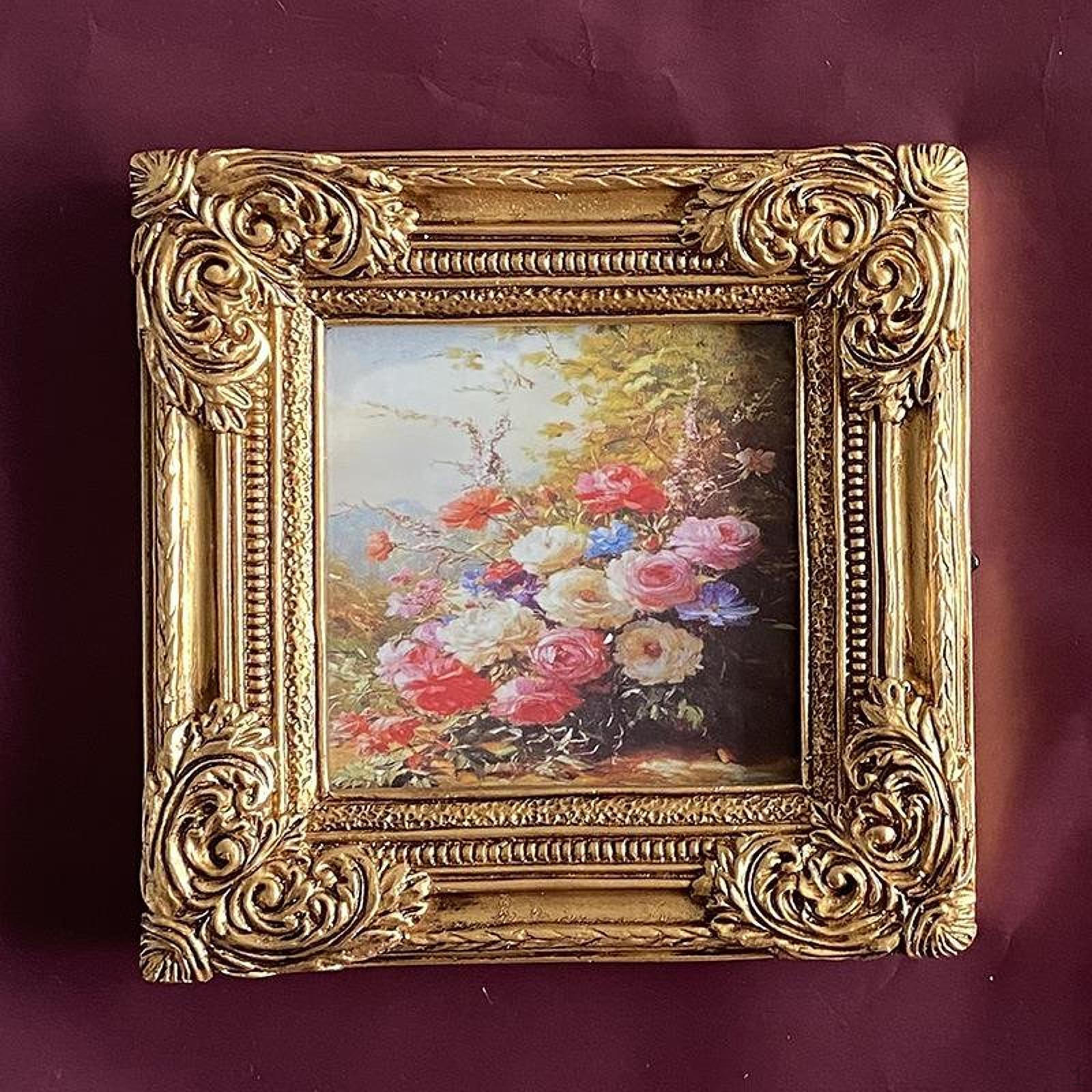 

Вінтажний Дизайн Фоторамка Тримач Дисплей Центральний Елемент Креативний Золотий Прикрашений Зображення для