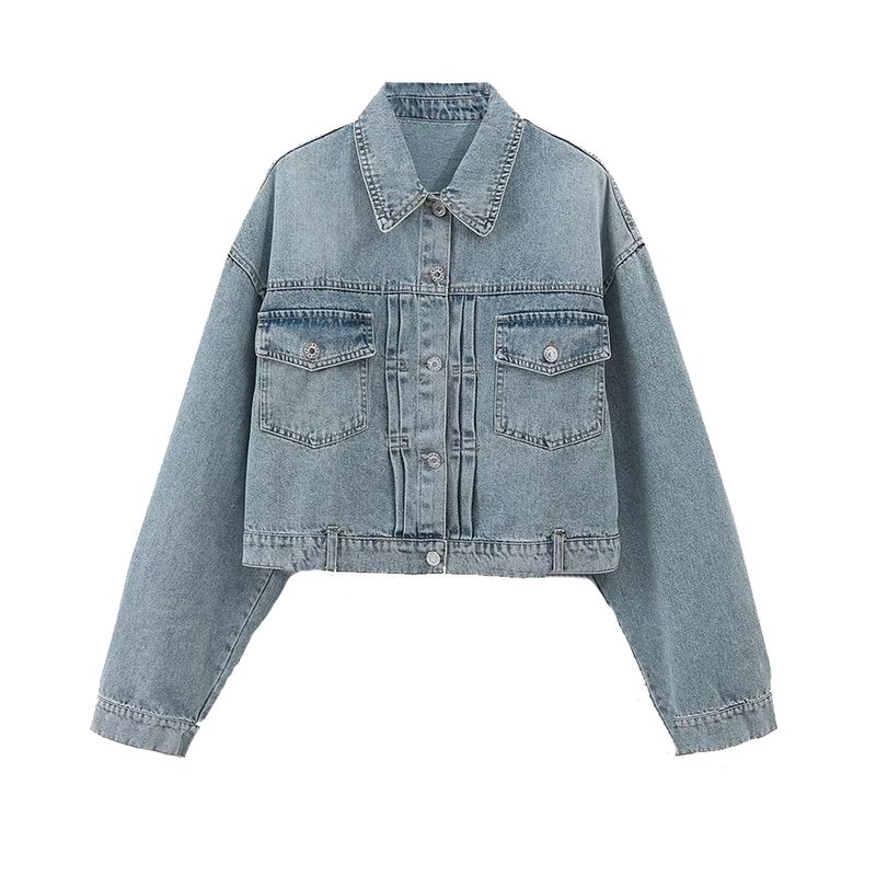 

Kaslead Новое поступление Женская одежда Модный стиль Модный Повседневный Минималистичный Легче всего сочетать Джинсовая куртка Пальто 8197103 Denim Blue L