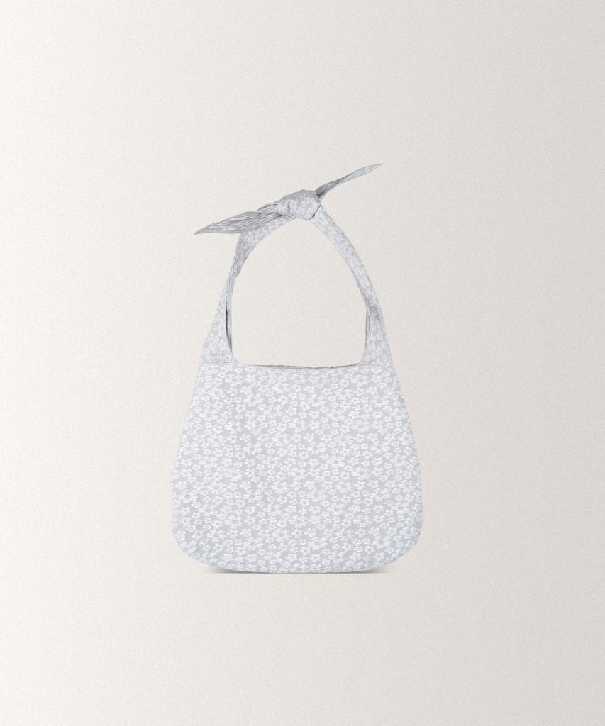 Ouro Jaquard Flower Tote Bag [ Silver ]