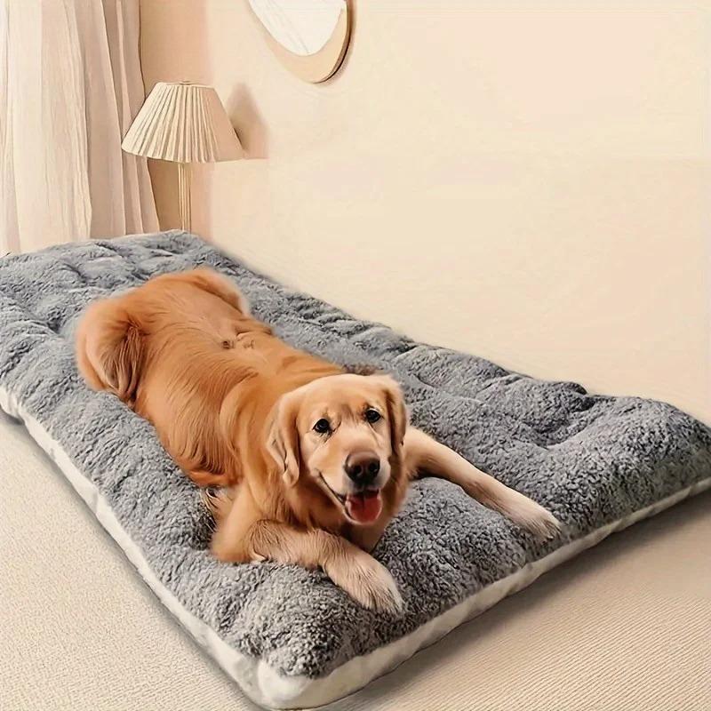 Large Plush Dog Bed Sofa Thickened Super Soft Polyester Pet Mat Dog Crate Mat For Small Medium Large Dog