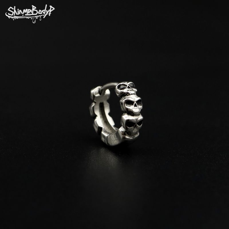 

Shinma skull titanium steel earrings earrings earrings small earrings Fashion Trendy trendy men s hip hop Super Small!!!
