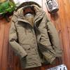Winter Cotton Clothes Men's Medium and Long Thermal Cotton-padded Clothes with Fleece and Thickened Jackets, Loose Middle-aged and Young People