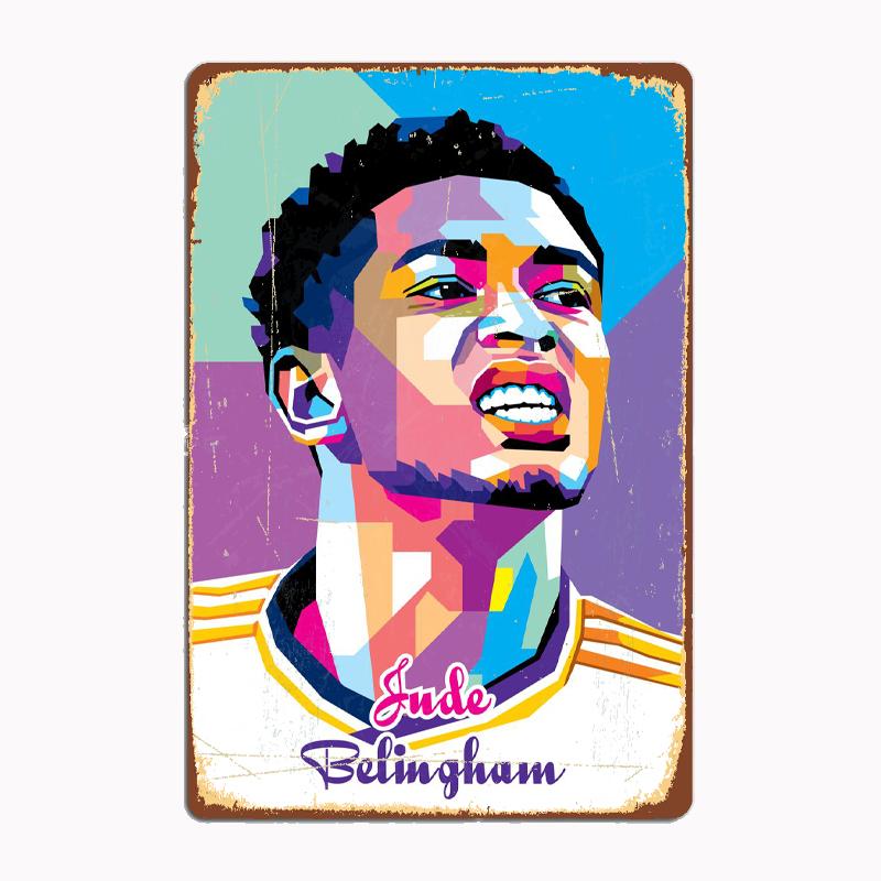 Jude Bellingham Football Sport Player Posters Metal Print Sign Poster Garage Room Cinema Living Custom Tin Vintage Home Decor