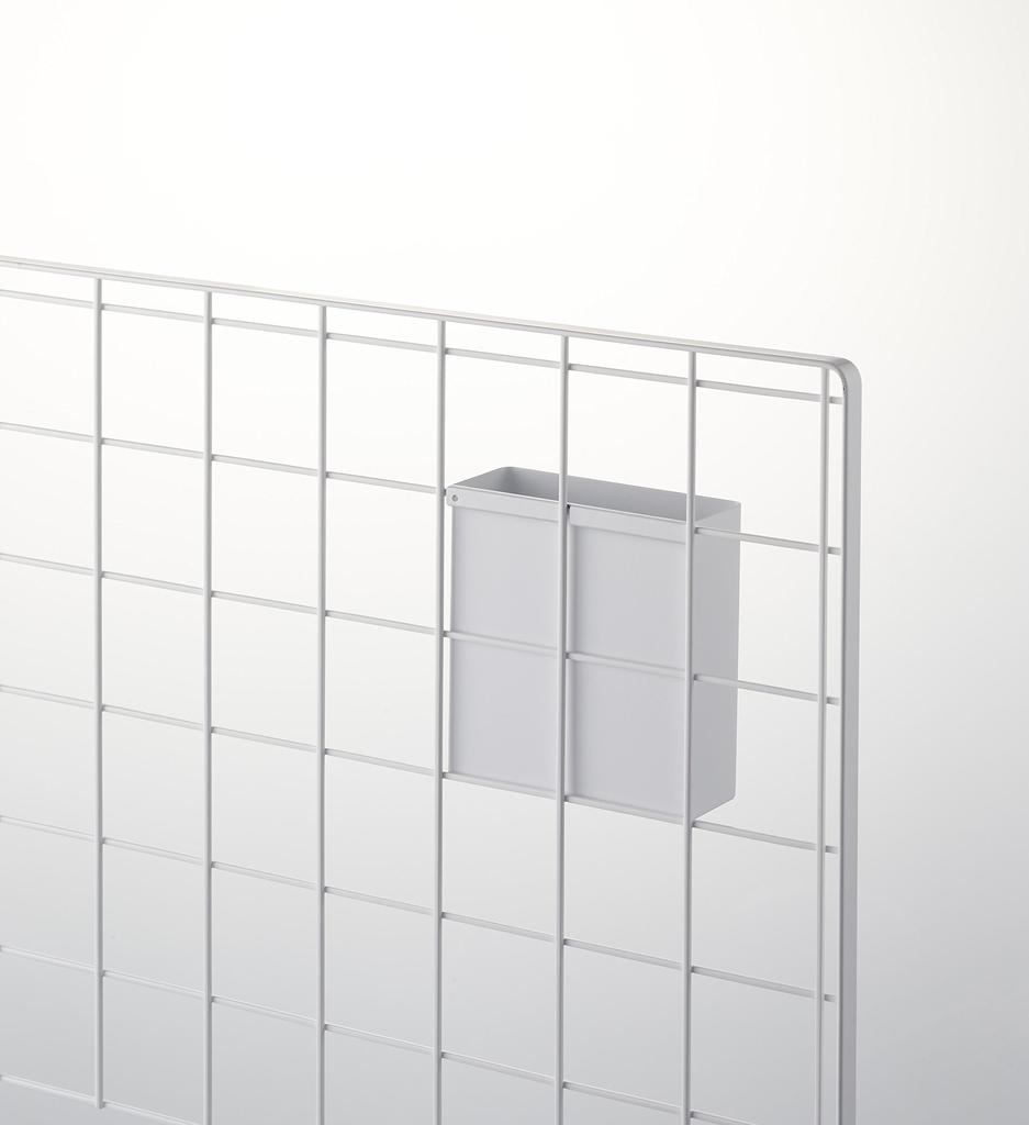 Yamazaki Jitsugyo Stove Side Rack Kitchen Tool Holder Freestanding Mesh Panel Tool Holder Tower White 4193