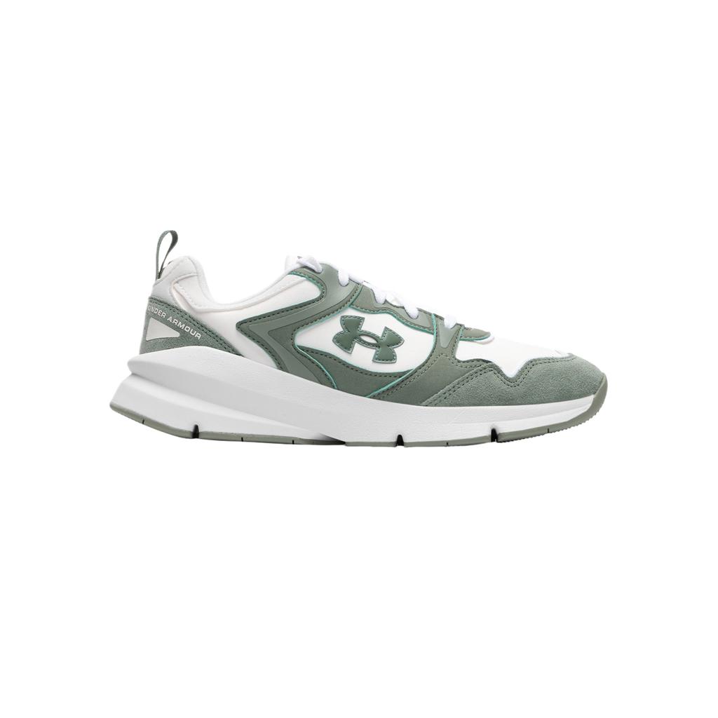 Under Armour Suede Forge Comfortable Simple Versatile Low-Top Lifestyle Casual Shoes Unisex Sneaker White Green 6003967-101