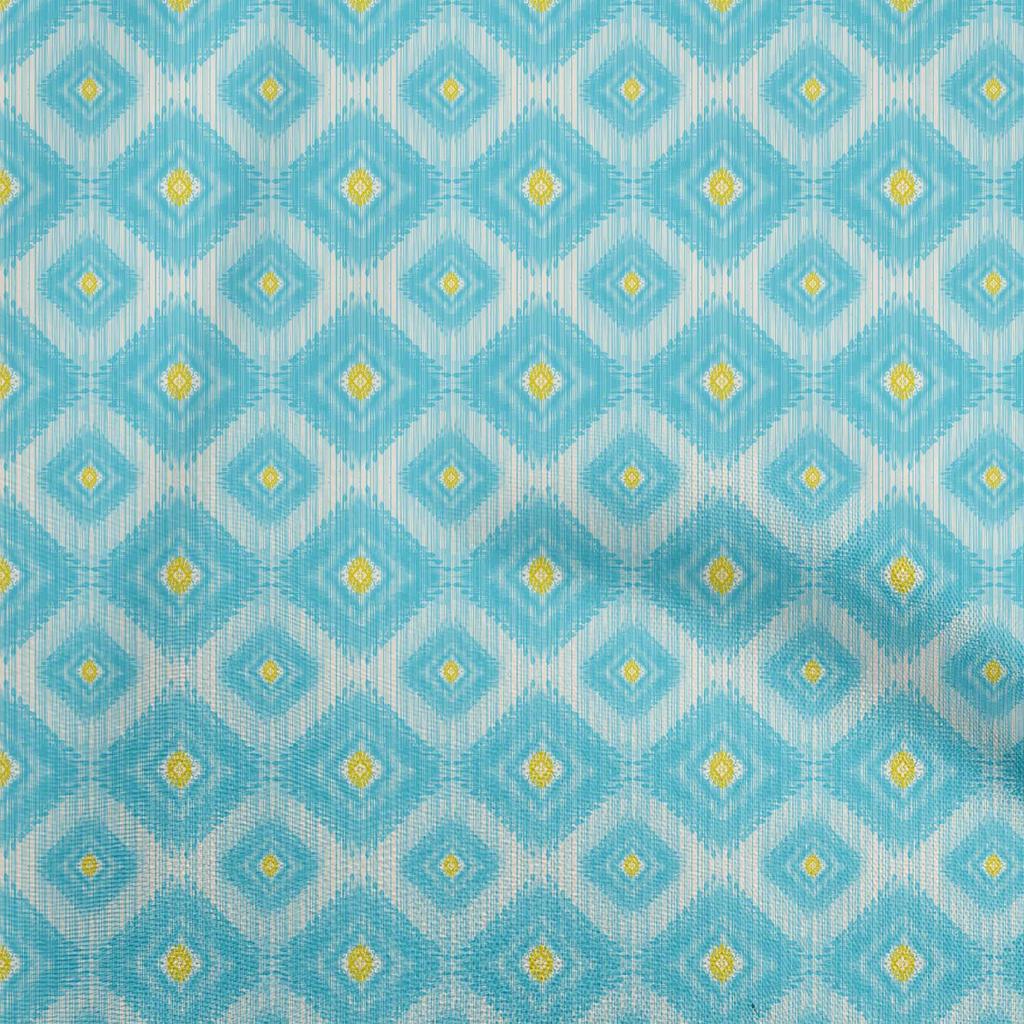 oneOone Cotton Flex Gray Fabric Asian Ikat Craft Projects Decor Fabric Printed By The Yard 40 Inch