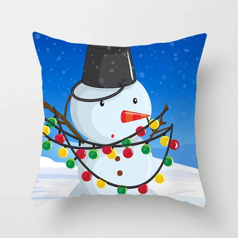 

Рождественский комплект подушек с рисунком Санта-Клауса, диван, подарок, украшение для дома, наволочка, Рождественский подарок, наволочка 40x40cm