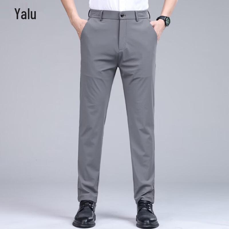 Yalu Men s Slim Fit Ice Silk Stretch Casual Pants 32